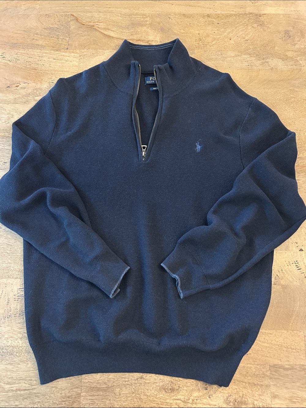 Ralph Lauren Men’s Navy Zip-Neck Sweater Size XL